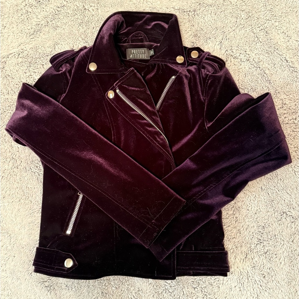Women's Purple Velvet Jacket